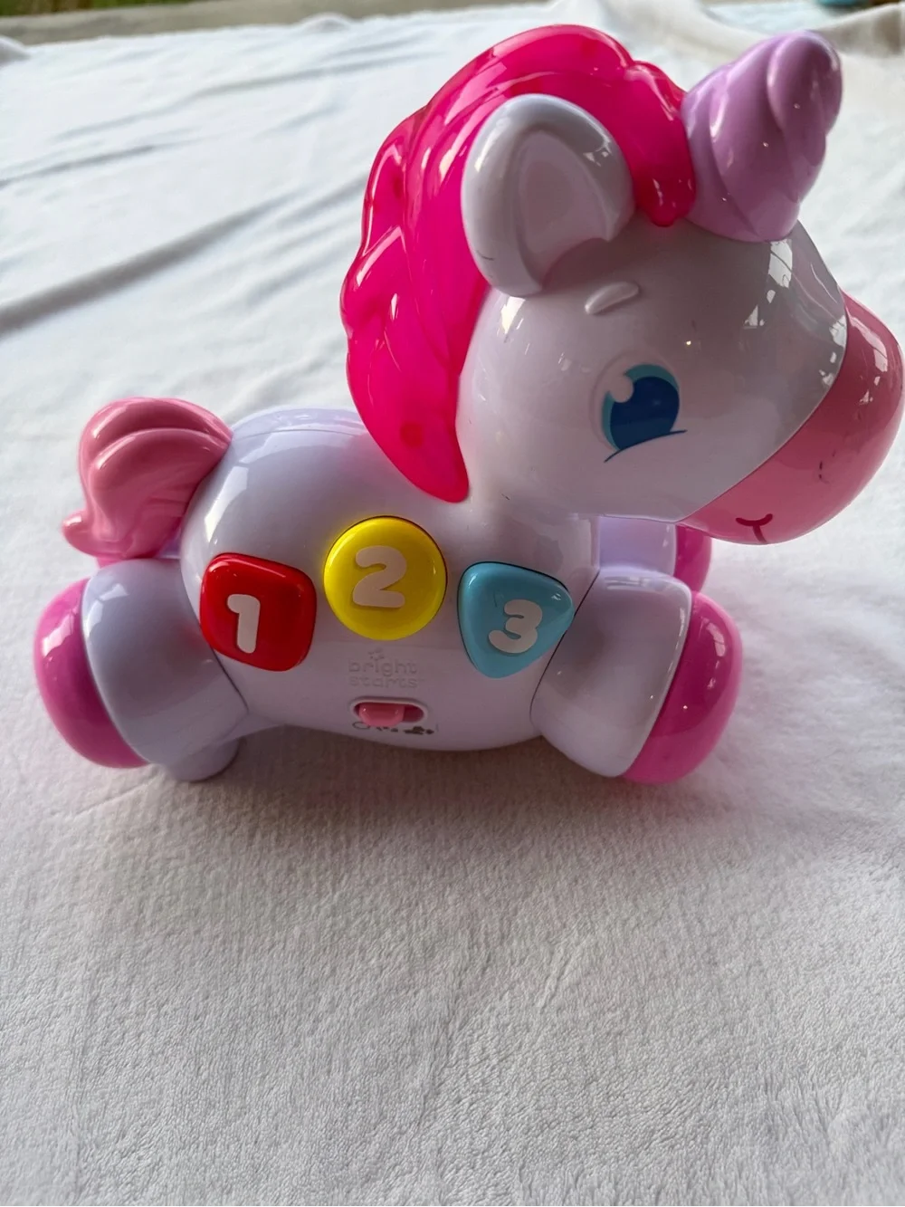 Educational Pink and White Unicorn Number Toy